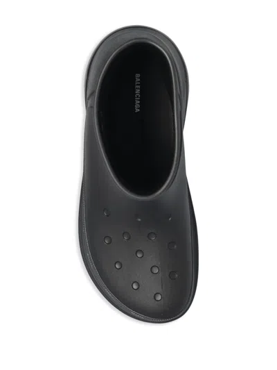 Balenciaga Black Crocs Edition Rubber Boots