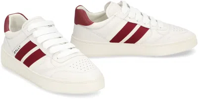Shop Bally White Leather Rebby Sneakers