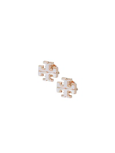Tory Burch Kira Mother-of-pearl Stud Earrings In Gold