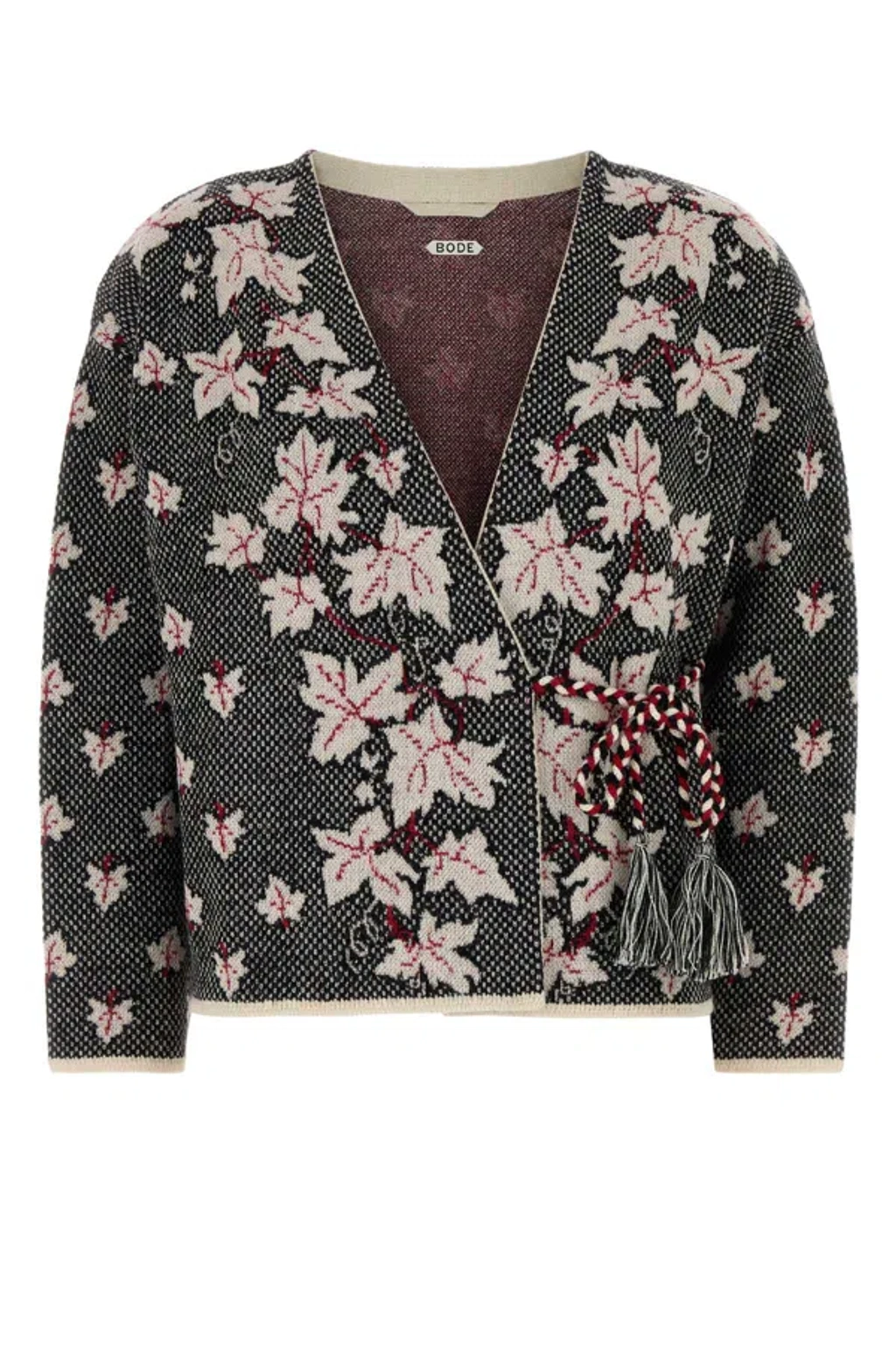 【送料&関税込】Bode Embroidered Alpaca Maple Cardigan Bode Embroidered Alpaca Maple Cardigan In Gray | ModeSens