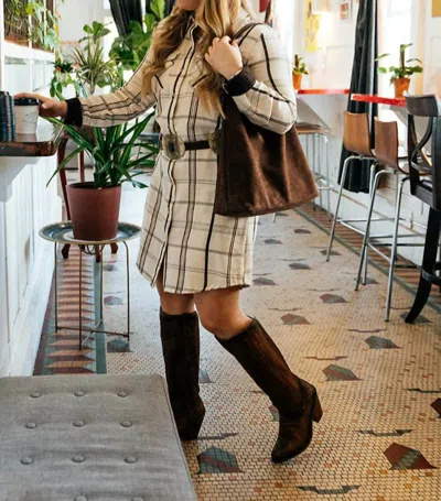 Tasha Polizzi Amal Plaid Tunic In Black/ White