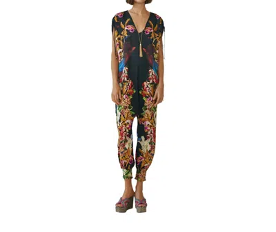 CAROLINA K SERA JUMPSUIT IN DIVINE BIRDS BLACK 