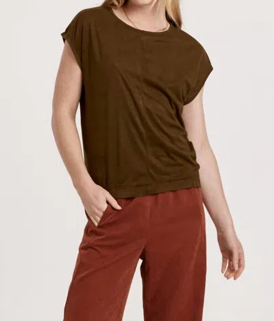 Another Love Lacey Suede Top In Vineyard