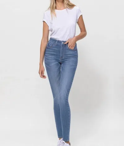 Vervet By Flying Monkey Robbers - High Rise Super Soft Skinny Jeans In Medium Wash