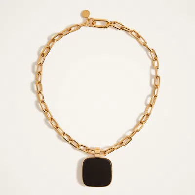 La Doublej Square Pendant Chain Necklace