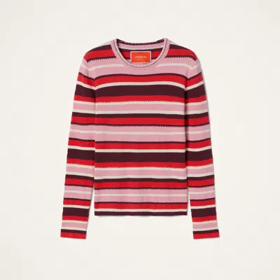 La Doublej Striped Ribbed Cotton And Cashmere-blend Sweater