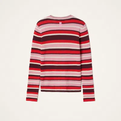 La Doublej Striped Ribbed Cotton And Cashmere-blend Sweater