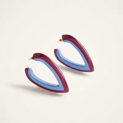 La Doublej Dew Earrings Bicolor Bicolor Light Blue In Multi