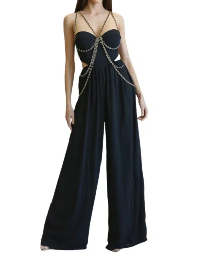 Blithela Dulce Chain Jumpsuit In Black