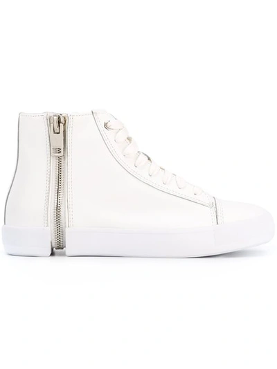 Diesel White Nentish Leather High-top Trainers