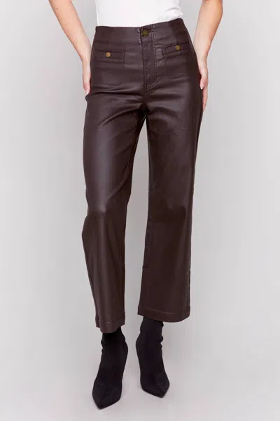 Charlie B Wax Flare Pant In Mocha