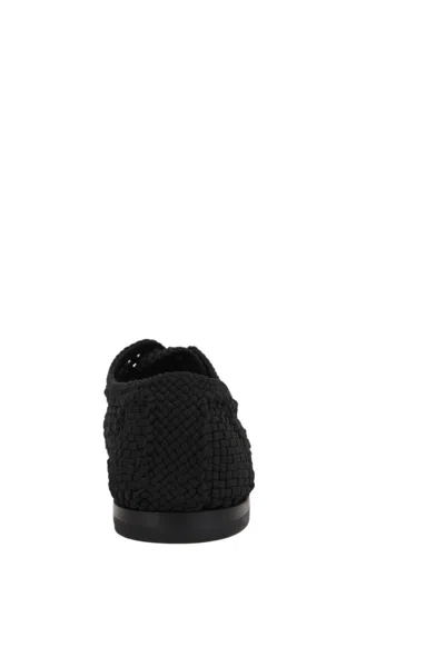 Dolce & Gabbana Black Woven Fabric Derby