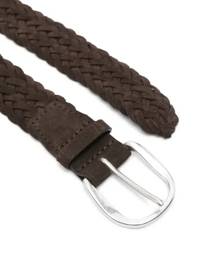 Orciani Suede Plot Belt In Brown
