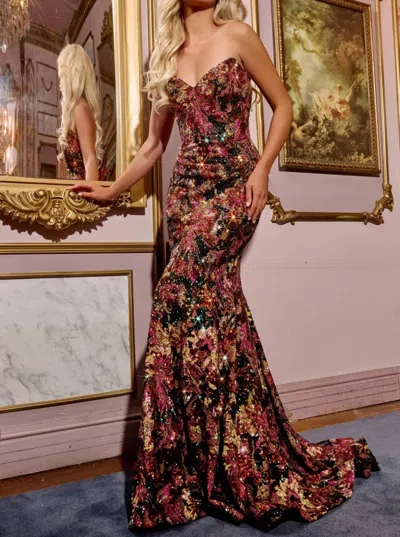 Jovani 44072 Sequin Long Formal Multi Mermaid Prom Dress
