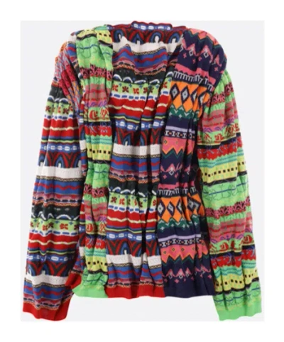 Comme Des Garçons Multicolor Draped Effect Patch Sweater