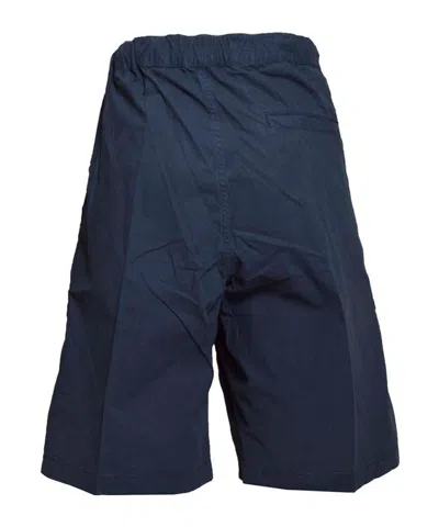 Aspesi Logo-patch Cargo Shorts In Blue