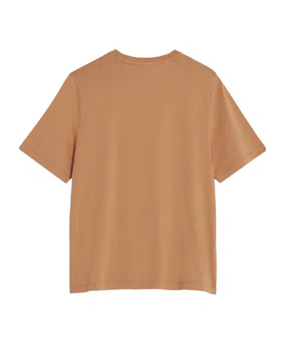 Maison Kitsuné Fox Head Patch T-shirt In Brown