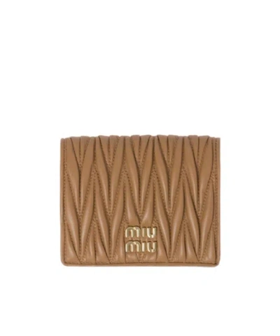 Miu Miu Quilted Leather Wallet Snap