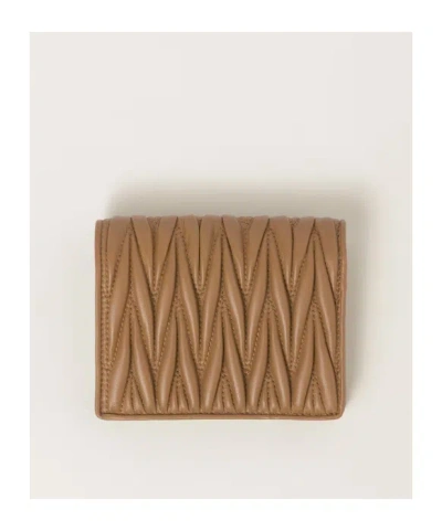Miu Miu Quilted Leather Wallet Snap