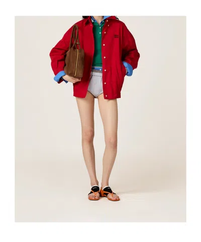 Miu Miu Women's Cotton Jacket In Red