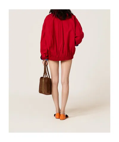 Miu Miu Women's Cotton Jacket In Red