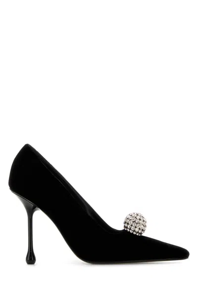 Jimmy Choo Orb 50 Crystal-embellished Velvet Pumps