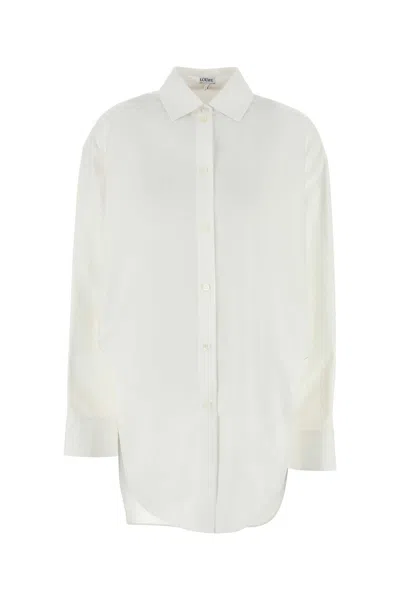 Loewe White Poplin Oversize Shirt
