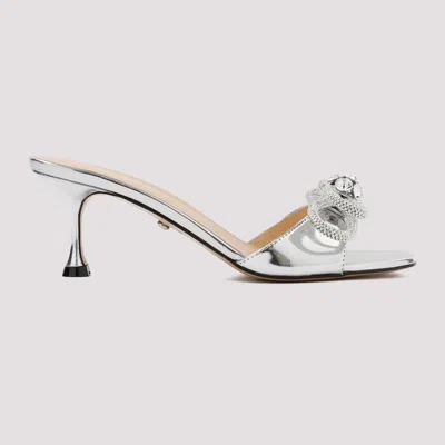 Mach&mach Bow-detail Metallic Mules
