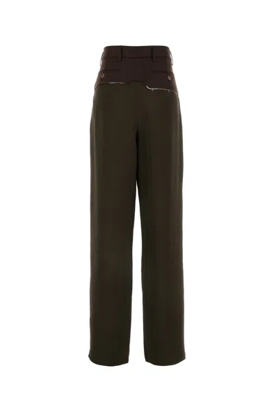 Magliano Pantalone Dalla Gamba Ampia In Misto Viscosa Marrone Donna