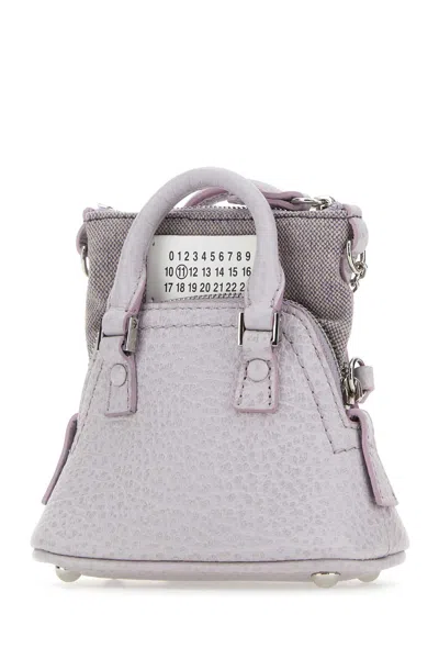 Maison Margiela Lilac Leather And Fabric 5ac Classique Baby Handbag