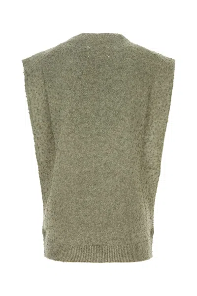 Maison Margiela Sage Green Wool Blend Vest