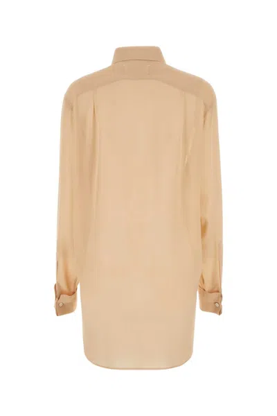 Maison Margiela Woman Skin Pink Crepe Shirt