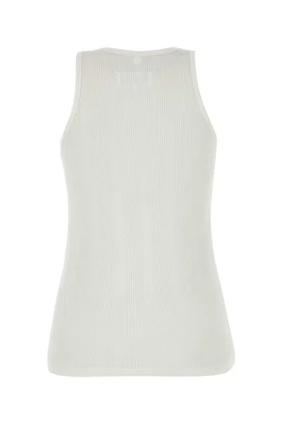 Maison Margiela Women White Cotton Blend Tank Top