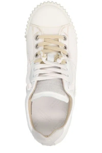 Maison Margiela Baskets Evolution Low Top En Cuir Blanc