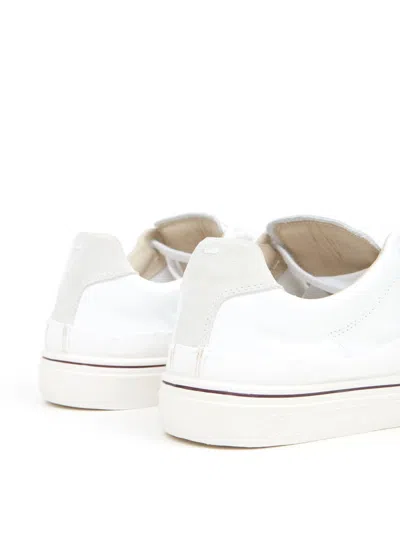 Maison Margiela Baskets Evolution Low Top En Cuir Blanc