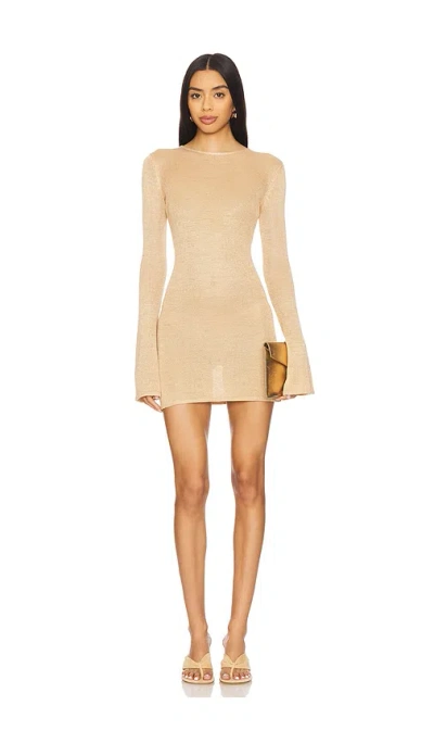 Flook The Label Elysia Dress Gold Sand