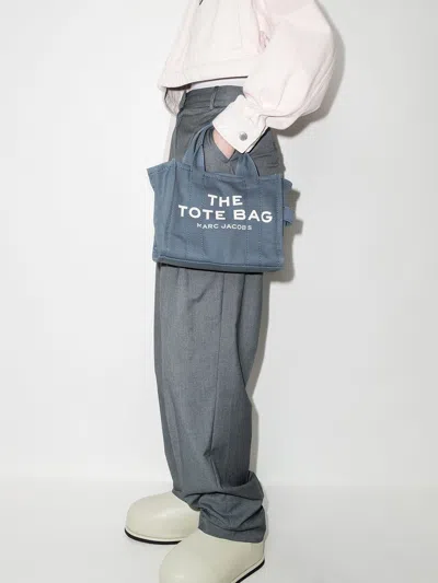 Marc Jacobs Air Force Blue Canvas Mini The Tote Bag Handbag