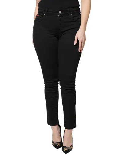 Dolce & Gabbana Black Skinny Denim Cotton Stretch Trouser Jeans In Black