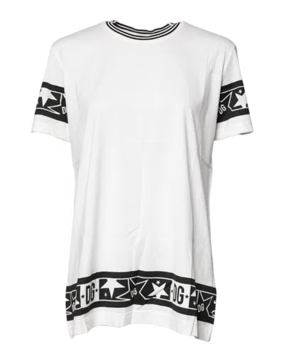 Dolce & Gabbana White #dgmillennials Cotton Crewneck T-shirt