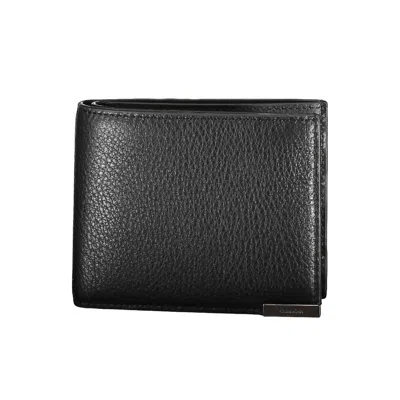 Calvin Klein Elegant Leather Bi-fold Wallet With Rfid Block