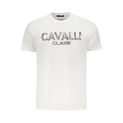Cavalli Class White Cotton Men T-shirt In White