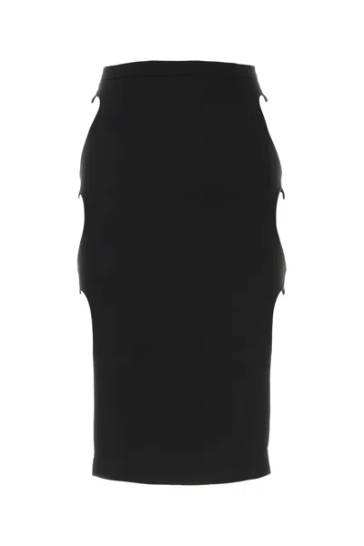 Marco Rambaldi High-waisted Stretch Viscose Skirt With Side Buttons