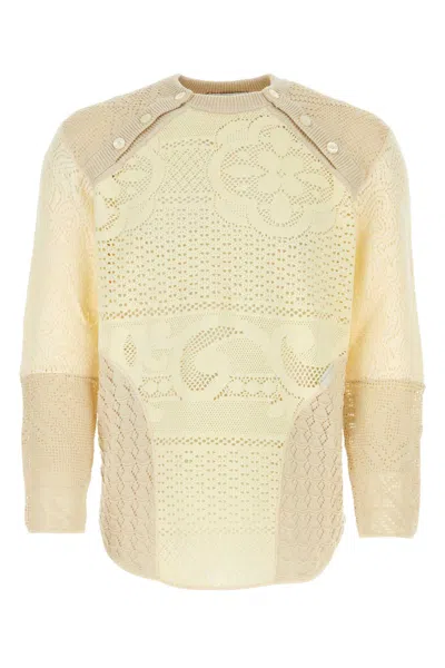 Marine Serre Two-tone Crochet Oversize Sweater