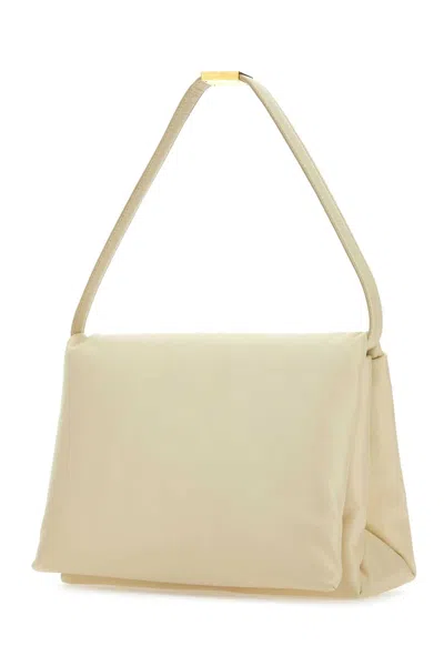 Marni Women Ivory Leather Prisma Shoulder Bag