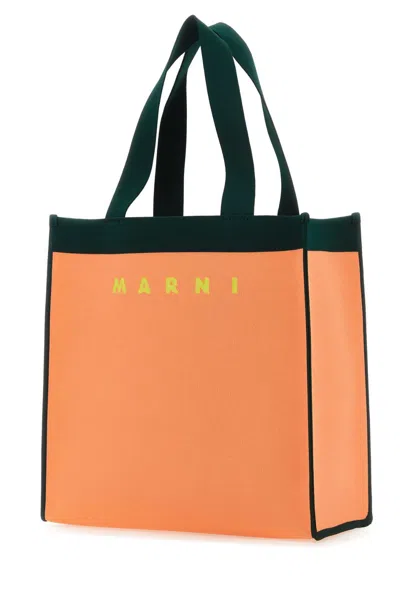 Marni Man Two-tone Jacquard Shopping Bag