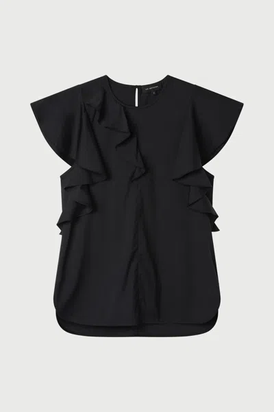 Lee Mathews Ella Ruffle-detail Blouse In Blue