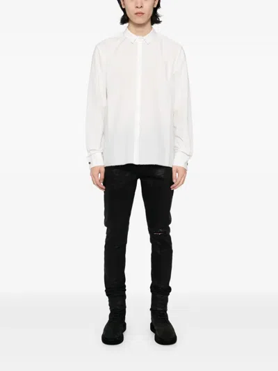 Label Under Construction Concealed-button Shirt In White