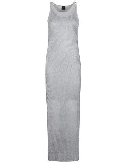 Pinko Form-fitting Grey Maxi Dress
