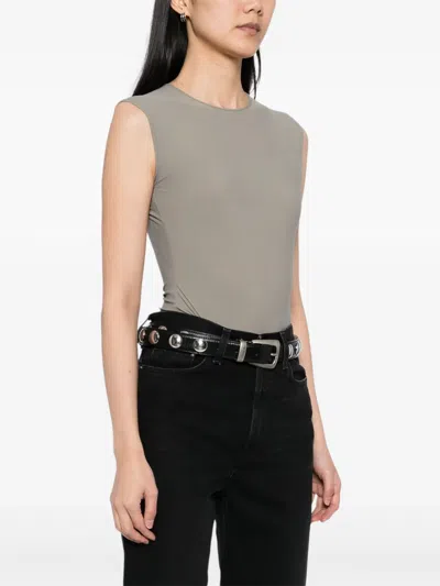 Agolde Aura Bodysuit In Gray