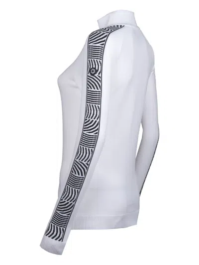 Newland Intarsia-knit Ski Top In Blanco